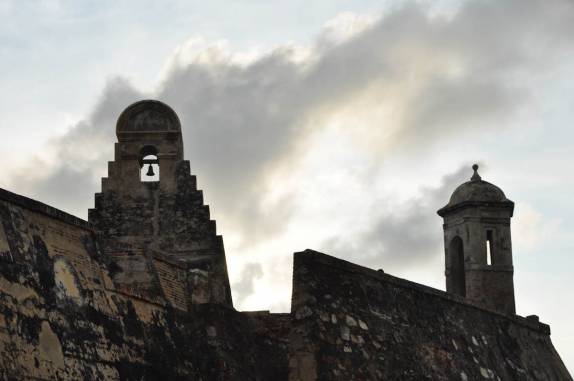 O alto do Castillo San Felipe, em Cartagena, na Colômbia